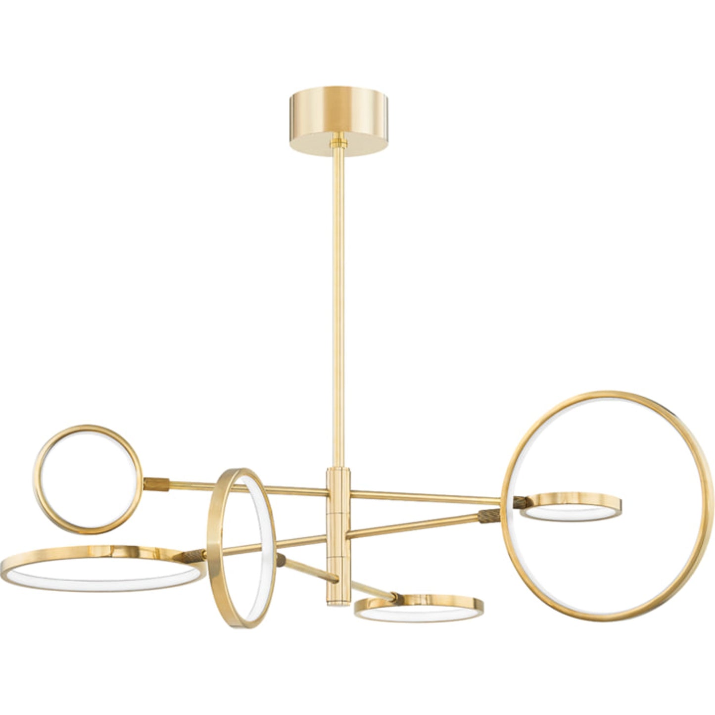 001 SR-860618 | Primary Silo | Saturn Chandelier by Hudson Valley. Made from brass in a modern style.