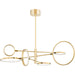 Saturn Chandelier by Hudson Valley. Made from brass in a modern style.