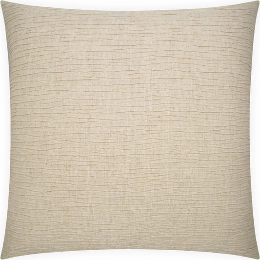 Rowan Pillow by DV Kap Home in taupe. Made from 55% polyester, 28% cotton, 17% flax in a unique style.