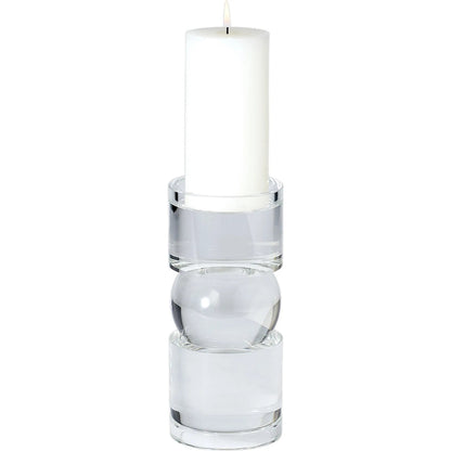 Bipolar Crystal Candle Holder by Global Views. Made from crystal in a transitional style.