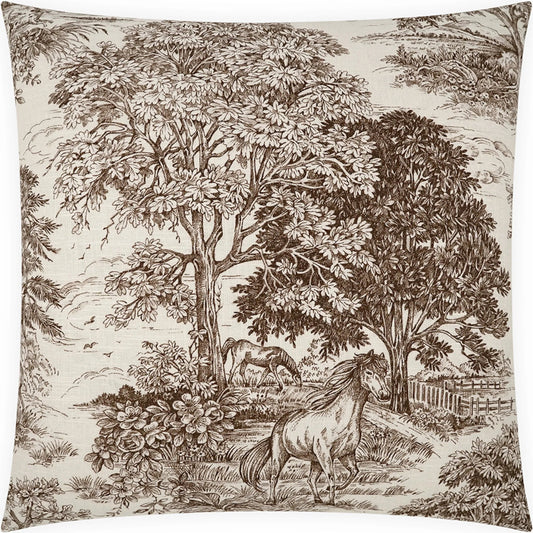 Yellowstone Pillow by DV Kap Home in brown. Made from 55% linen, 45% viscose in a unique style.
