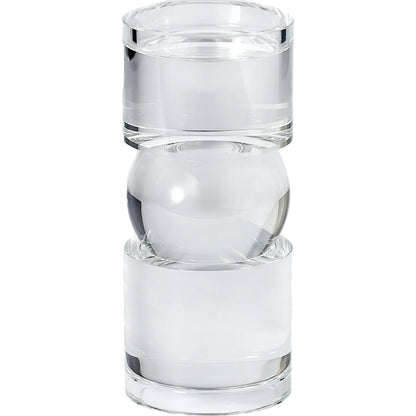Bipolar Crystal Candle Holder by Global Views. Made from crystal in a transitional style.