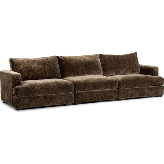 Ludwig 3 Piece Sofa by Classic Home in mossed brown. Made from 100% polyester, parawood in a unique style.