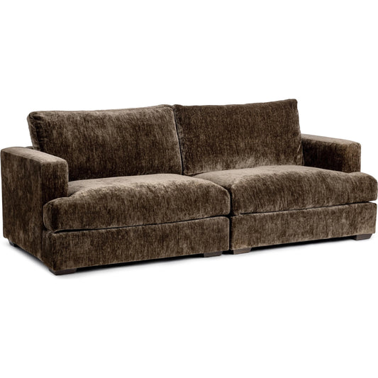 Ludwig 2-Piece Upholstered Modular Sofa by Classic Home in mossed brown. Made from 100% polyester, parawood in a unique style.