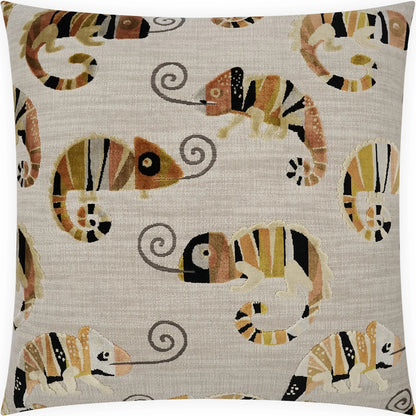 Chameleon Pillow by DV Kap Home in beige. Made from 35% polyester, 29% viscose, 36% cotton in a eclectic & global style.