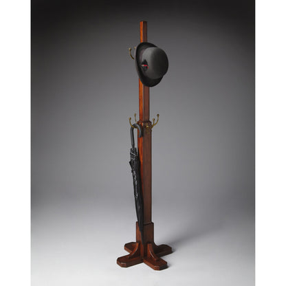 Webster Costumer by Butler Specialty Company. Made from rubberwood solids, antique brass hardware in a traditional style.