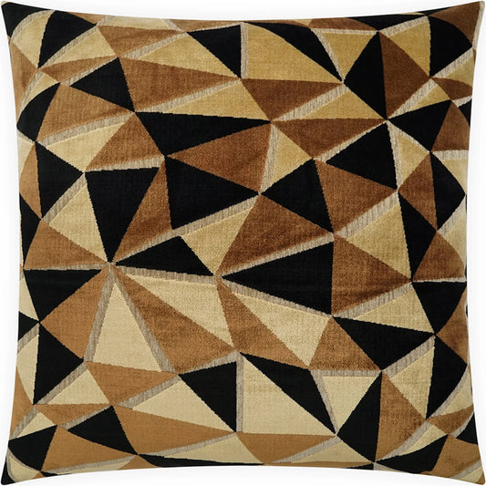 Prismatic Pillow by DV Kap Home in brown, black. Made from 51% polyester, 39% rayon, 10% cotton in a unique style.