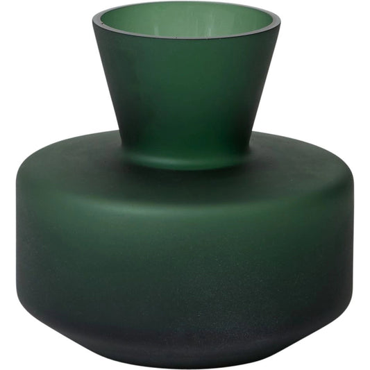 Sanford Vase by Accent Decor in dark-green. Made from glass in a modern style.
