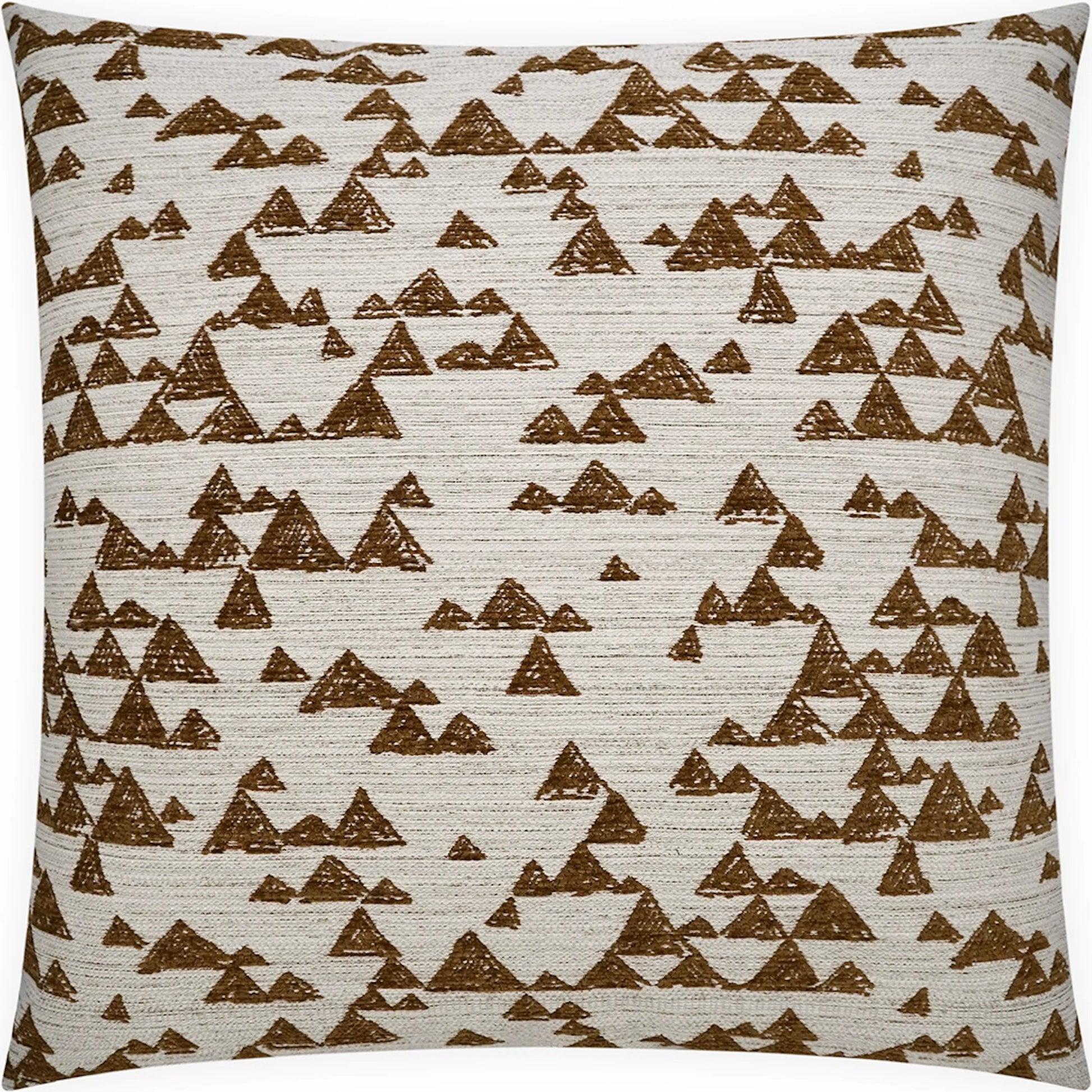 Laramie Pillow by DV Kap Home in toffee. Made from 54% polyester, 33% cotton, 13% rayon in a transitional style.