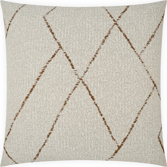 Portion Pillow by DV Kap Home in cream. Made from 59% polyester, 41% cotton in a unique style.
