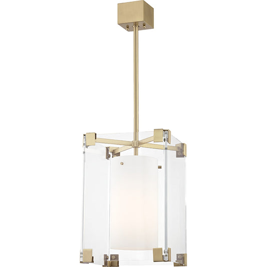 Achilles Pendant by Hudson Valley. Made from steel in a transitional style.