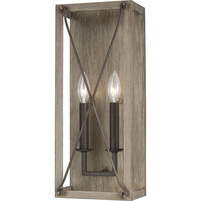 Thornwood 2-Light Wall / Bath Sconce by Visual Comfort & Co. in washed pine. Made from unique in a unique style.