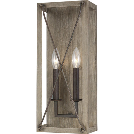 Thornwood 2-Light Wall / Bath Sconce by Visual Comfort & Co. in washed pine. Made from unique in a unique style.