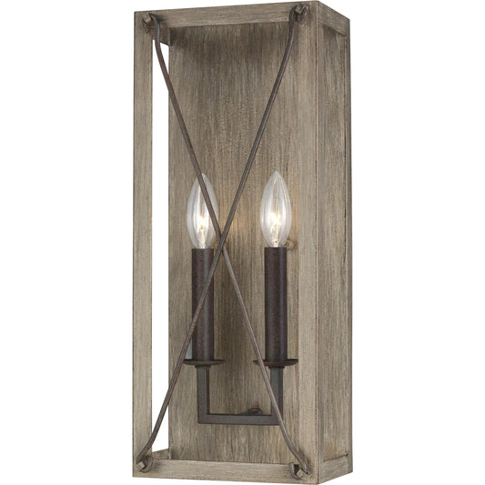 Thornwood 2-Light Wall / Bath Sconce by Visual Comfort & Co. in washed pine. Made from unique in a unique style.