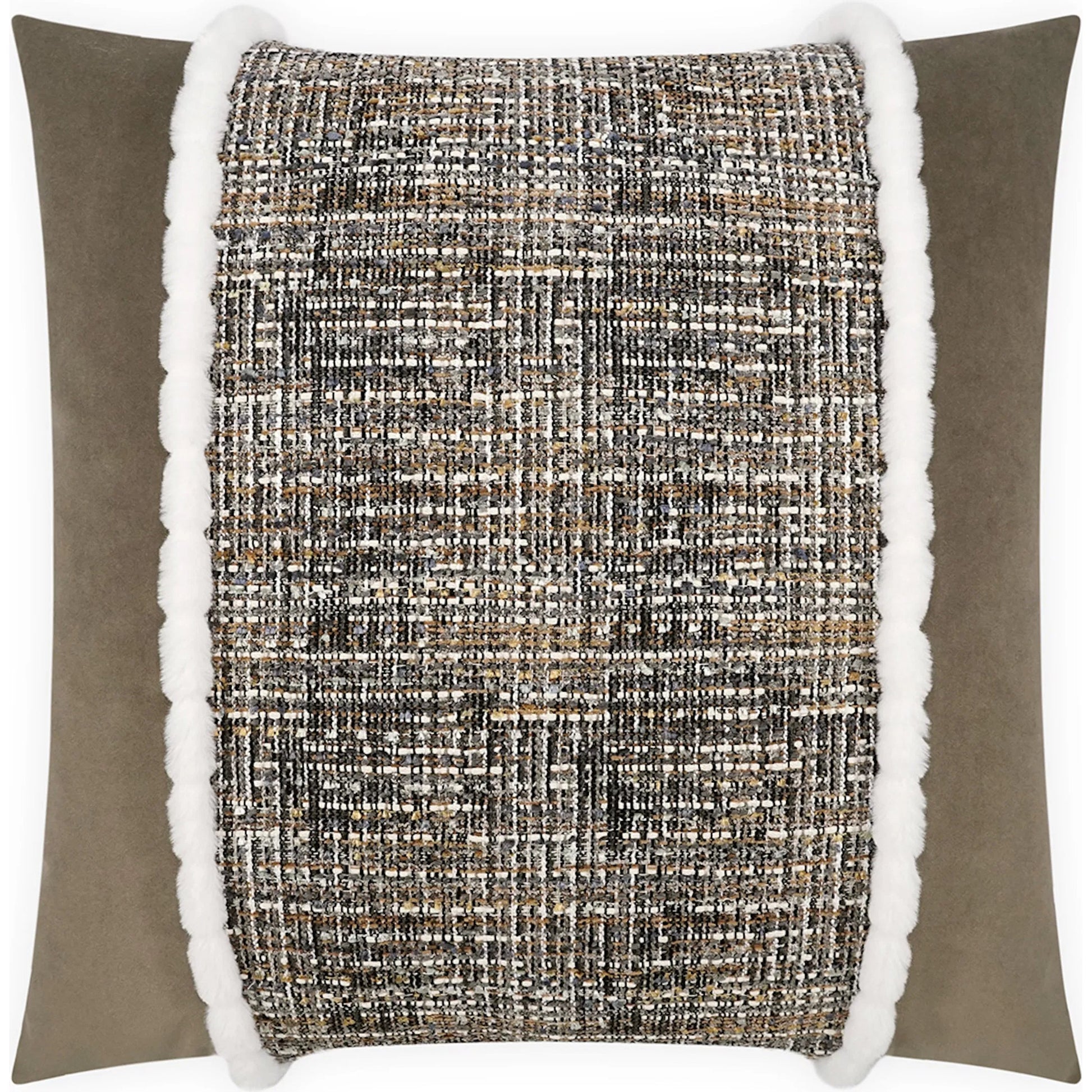 Underwood Center Pillow by DV Kap Home. Made from 36% organic cotton, 32% recycled polyester, 26% acrylic, 10% polyester in a transitional style.