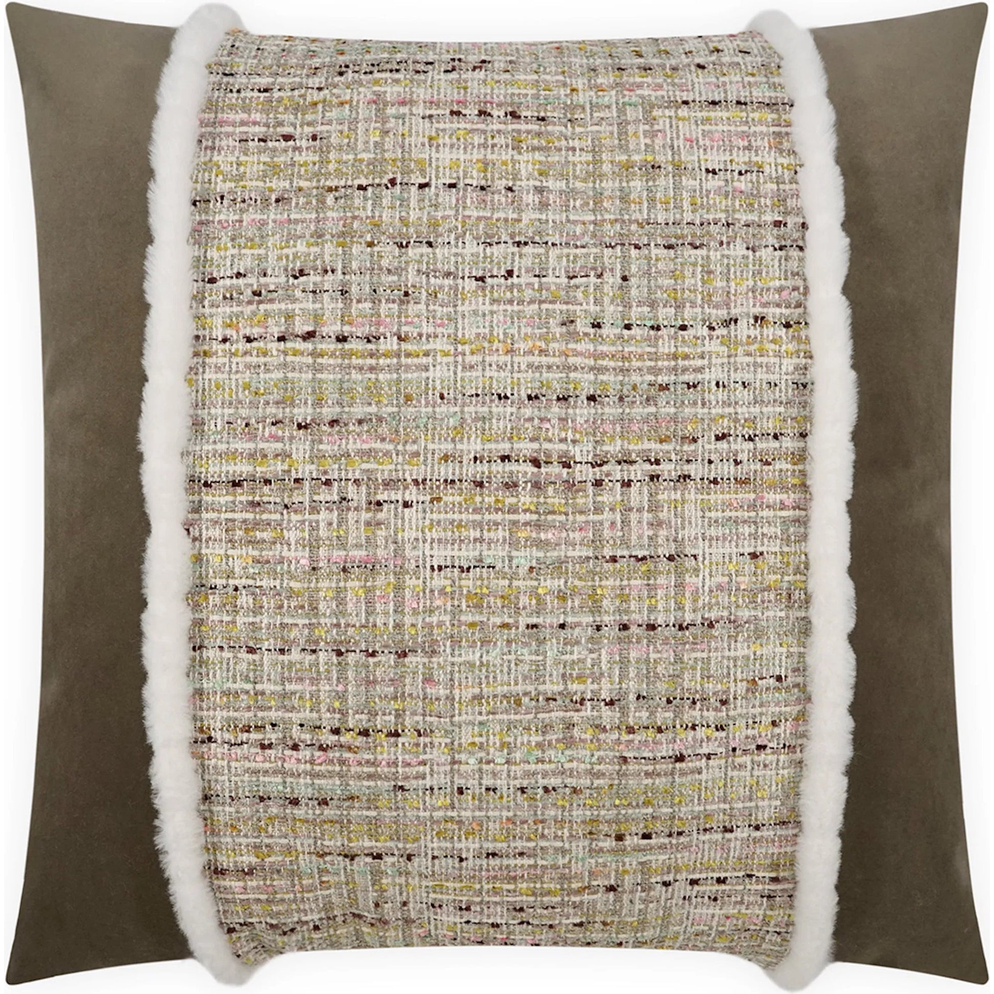 Underwood Center Pillow by DV Kap Home. Made from 36% organic cotton, 32% recycled polyester, 26% acrylic, 10% polyester in a transitional style.