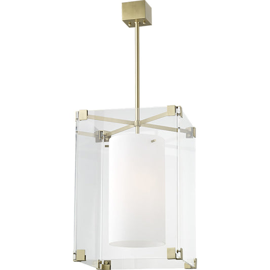 Achilles Pendant by Hudson Valley. Made from steel in a transitional style.
