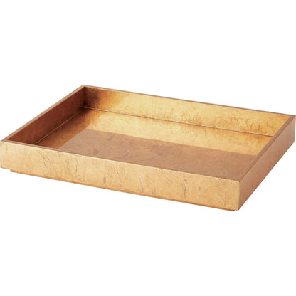 Luxe Gold Leaf Rectangle Tray by Global Views. Made from mdf, vietnamese lacquer in a modern style.