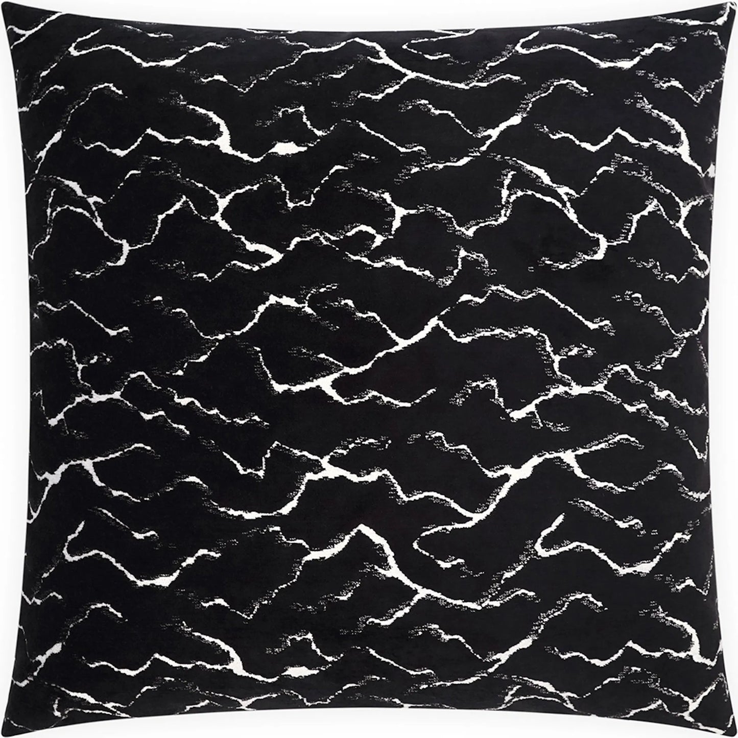 001 SI-2382305 | Primary Silo | Starla Pillow by DV Kap Home in black. Made from 51% cotton, 49% polyester in a modern style.