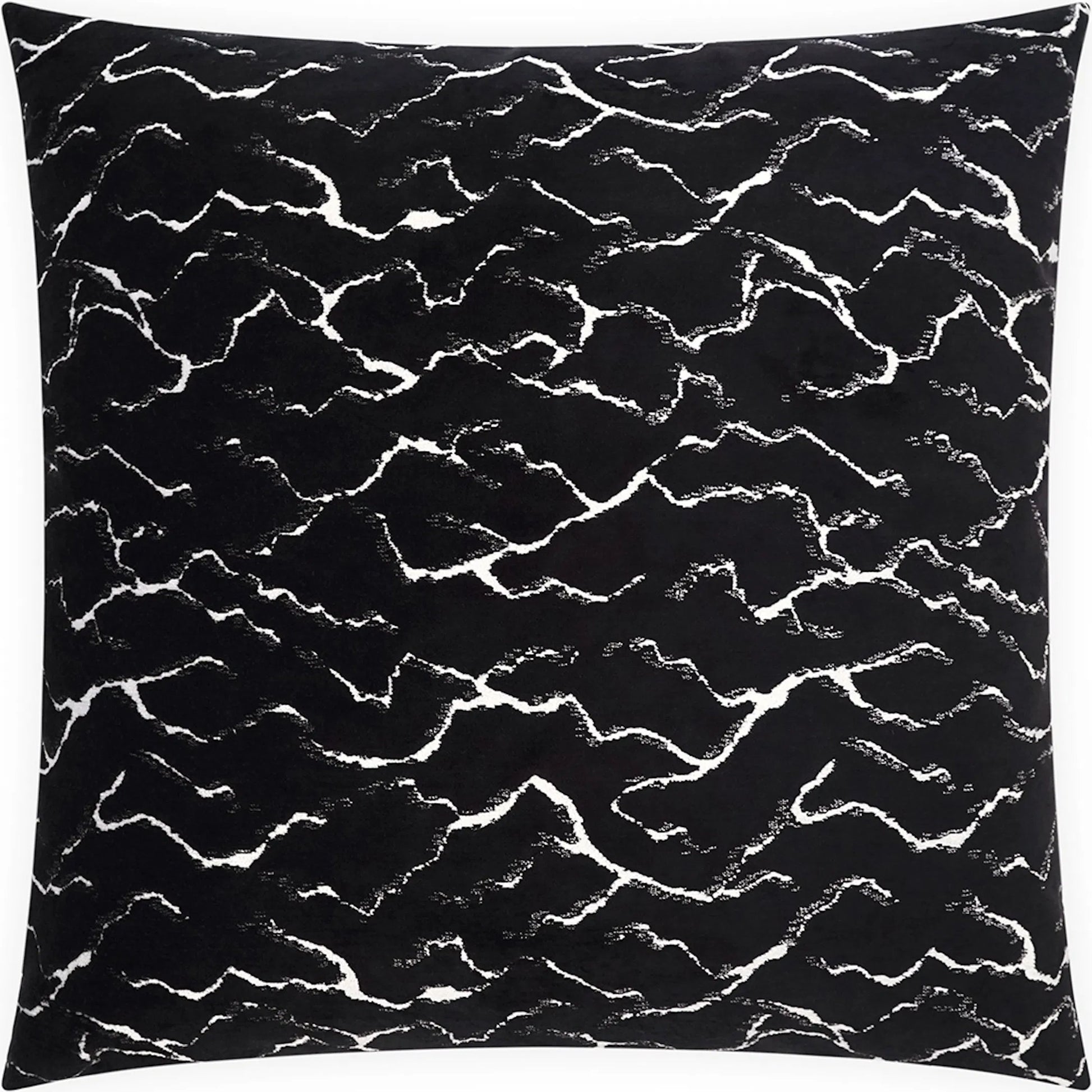 Starla Pillow by DV Kap Home in black. Made from 51% cotton, 49% polyester in a modern style.