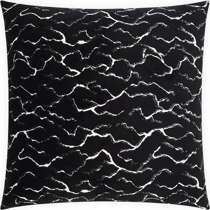 Starla Pillow by DV Kap Home in black. Made from 51% cotton, 49% polyester in a modern style.
