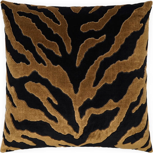 Zoolander Pillow by DV Kap Home in black, orange. Made from 76% viscose, 19% polyester, 5% cotton in a unique style.