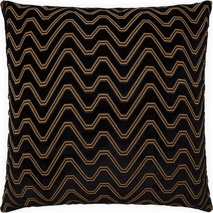 Citadel Pillow by DV Kap Home in black. Made from 76% viscose 19% polyester 5% cotton in a eclectic & global style.