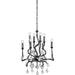 Aveline 8 Light Chandelier by Corbett. Made from steel in a modern style.