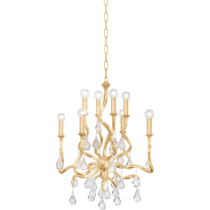 Aveline 8 Light Chandelier by Corbett. Made from steel in a modern style.