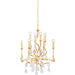 Aveline 8 Light Chandelier by Corbett. Made from steel in a modern style.