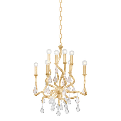 Aveline 8 Light Chandelier by Corbett. Made from steel in a modern style.