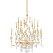 Aveline 12 Light Chandelier by Corbett. Made from steel in a modern style.