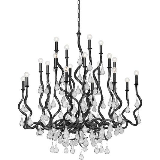 Aveline 20 Light Chandelier by Corbett. Made from steel in a modern style.