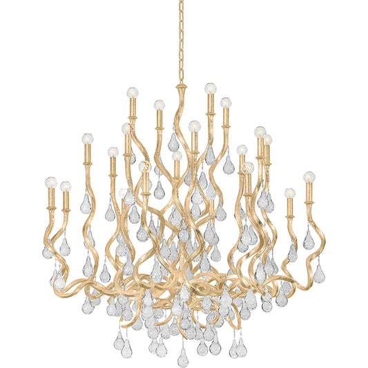 Aveline 20 Light Chandelier by Corbett. Made from steel in a modern style.