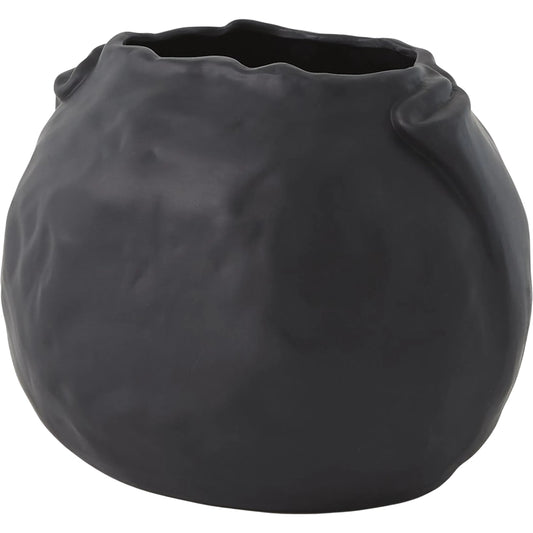 001 SR-827929 | Primary Silo | Petale Vase by Global Views in matte black. Made from ceramic in a eclectic & global style.