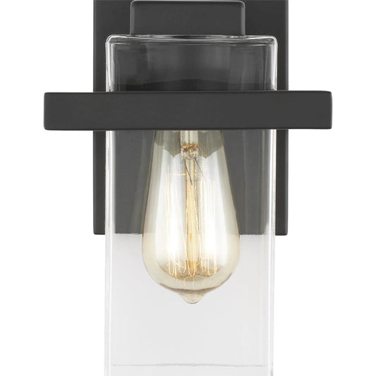Mitte One Light Wall / Bath Sconce by Visual Comfort & Co. in midnight black. Made from steel in a unique style.