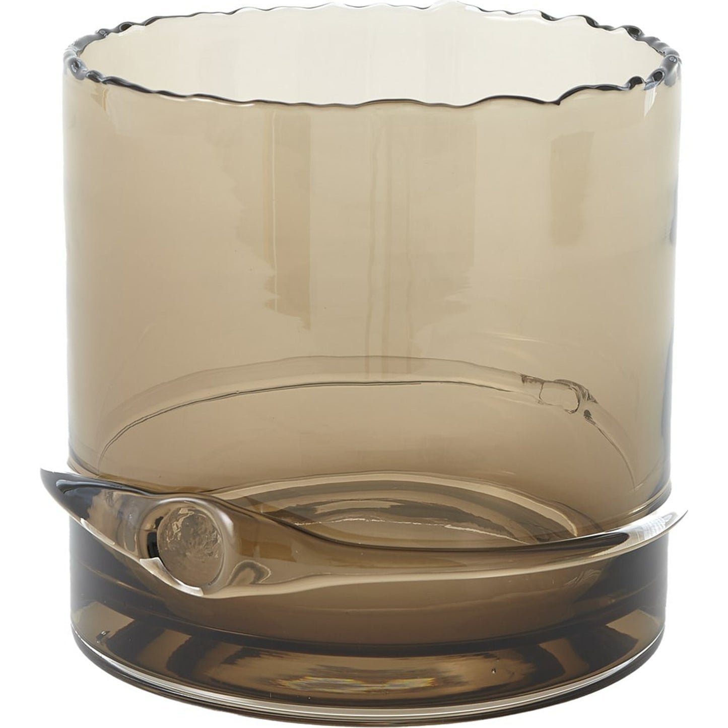 002 SR-892271 | Additional Silo | Intaglio Champagne Cooler by Global Views in topaz. Made from glass in a modern style.
