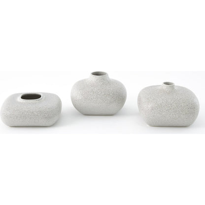 Modernist Chic Vase by Global Views in white. Made from plaster in a eclectic & global style.
