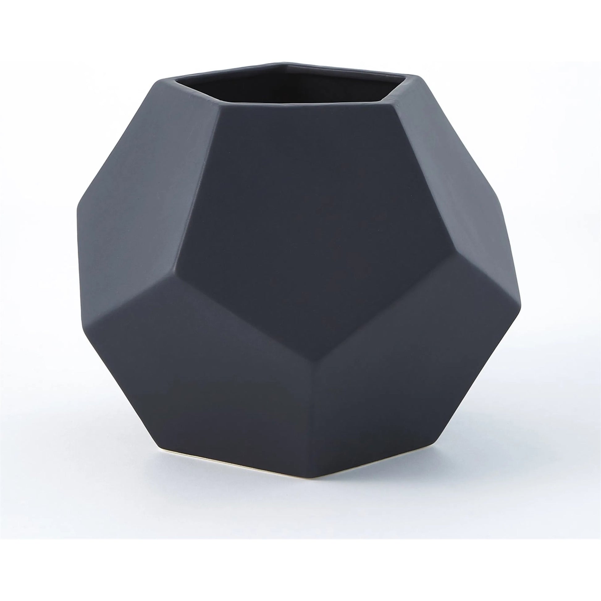 Faceted Vase by Global Views. Made from ceramic in a modern style.
