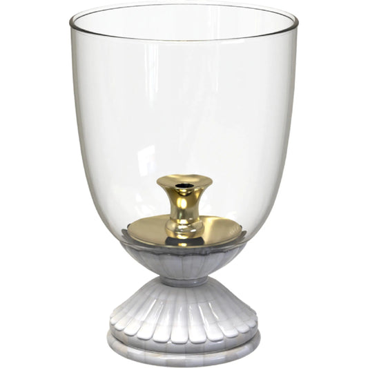 Beaumont Hurricane by Chelsea House in white, cream, clear. Made from glass, bone in a unique style.