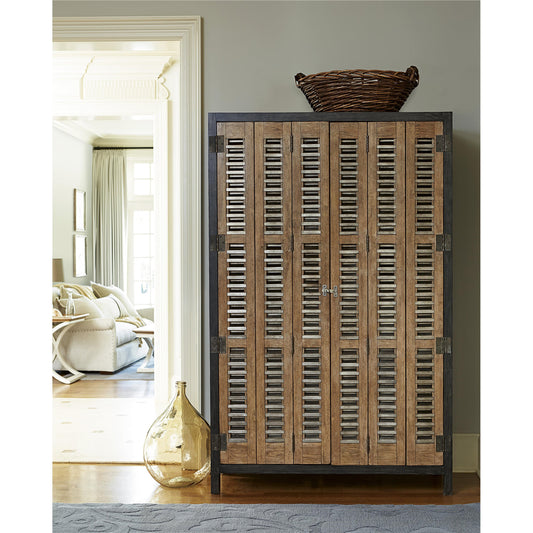 Moderne Muse Libations Locker by Universal Furniture in brushed nickel and multi. Made from unique in a eclectic & global style.