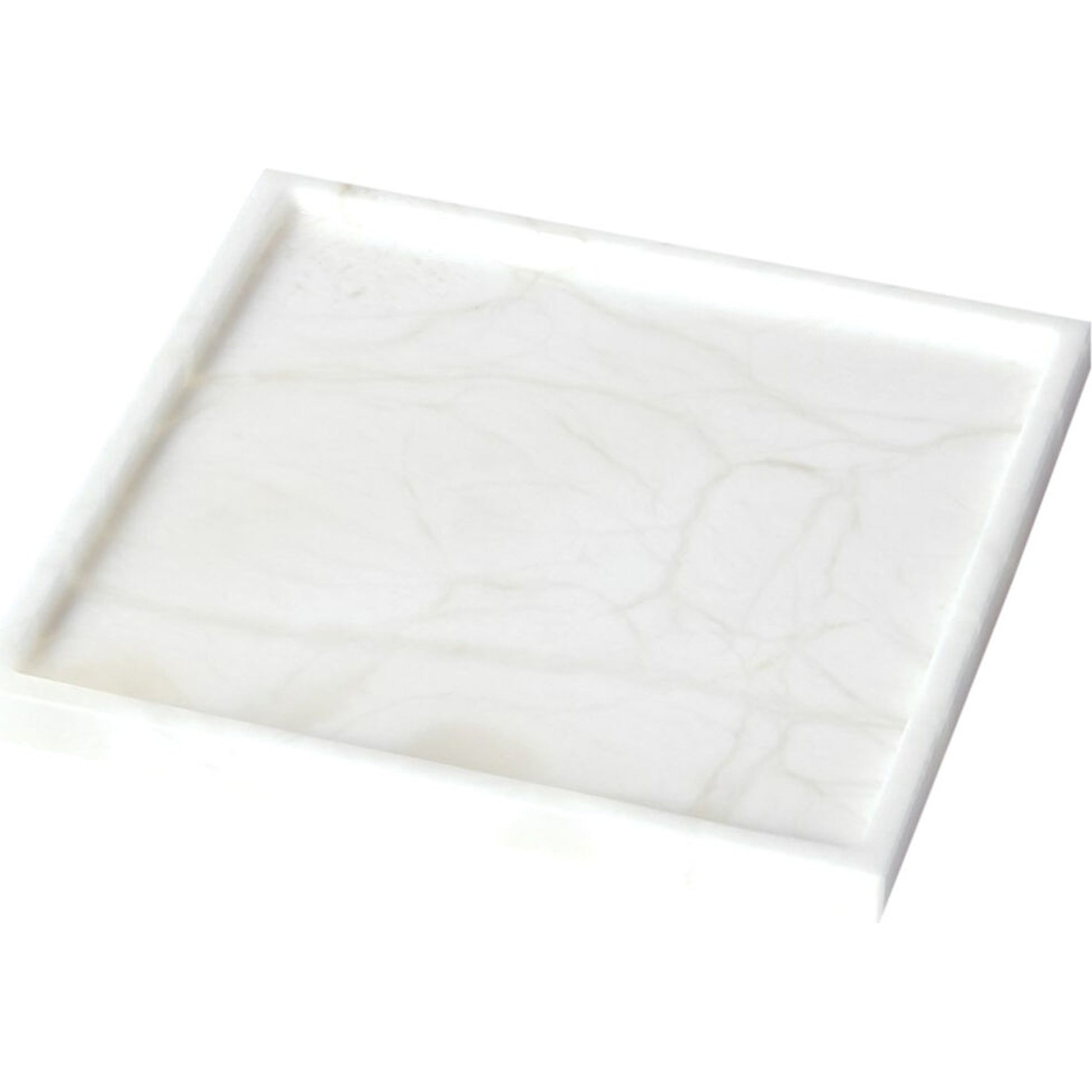 Alabaster Square Plateau by Global Views. Made from alabaster in a modern style.