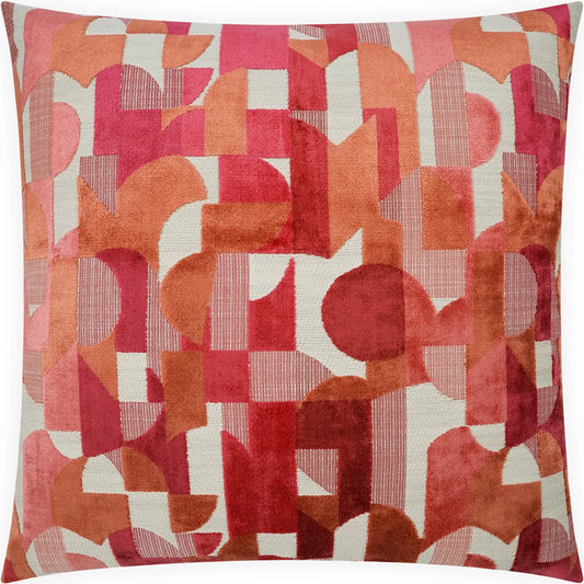 Shake It Up Pillow by DV Kap Home in pink. Made from 73% polyester, 27% rayon in a unique style.