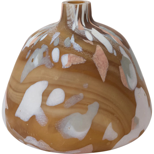 Color Theory Vase by Accent Decor in brown. Made from glass in a unique style.