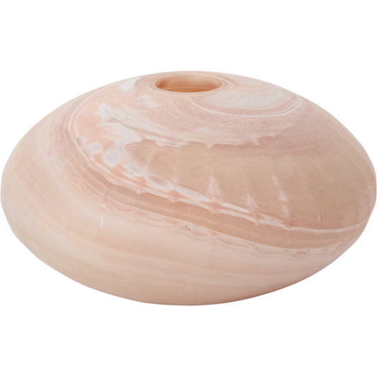 Gasparo Budvase by Accent Decor in light, pink. Made from glass in a unique style.