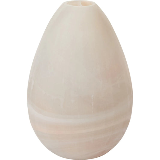 Gasparo Vase by Accent Decor in light, pink. Made from glass in a unique style.