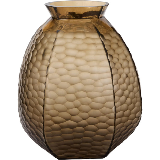 Discourse Vase by Accent Decor in brown. Made from glass in a unique style.