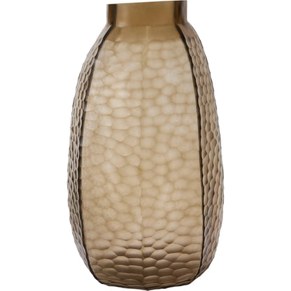Discourse Vase by Accent Decor in brown. Made from glass in a unique style.