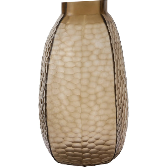 Discourse Vase by Accent Decor in brown. Made from glass in a unique style.