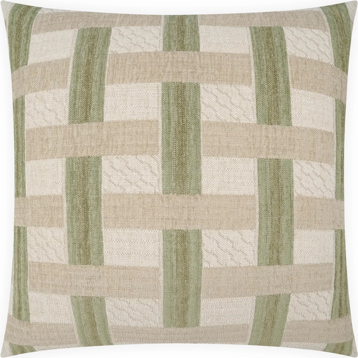 002 SI-2381159 | Primary Silo | Fraser Pillow by DV Kap Home in sage. Made from 36% viscose, 33% polyester, 18% polypropylene, 13% cotton in a transitional style.